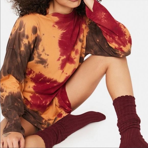 ✨Free People✨Tie Dyed Long Sleeves Tee🍁 - Picture 4 of 10